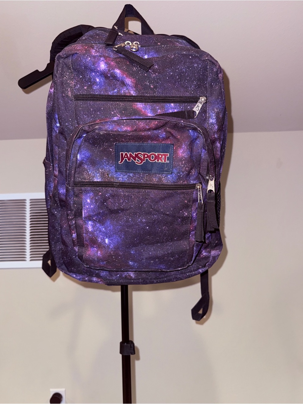 JanSport Purple Galaxy Print Backpack